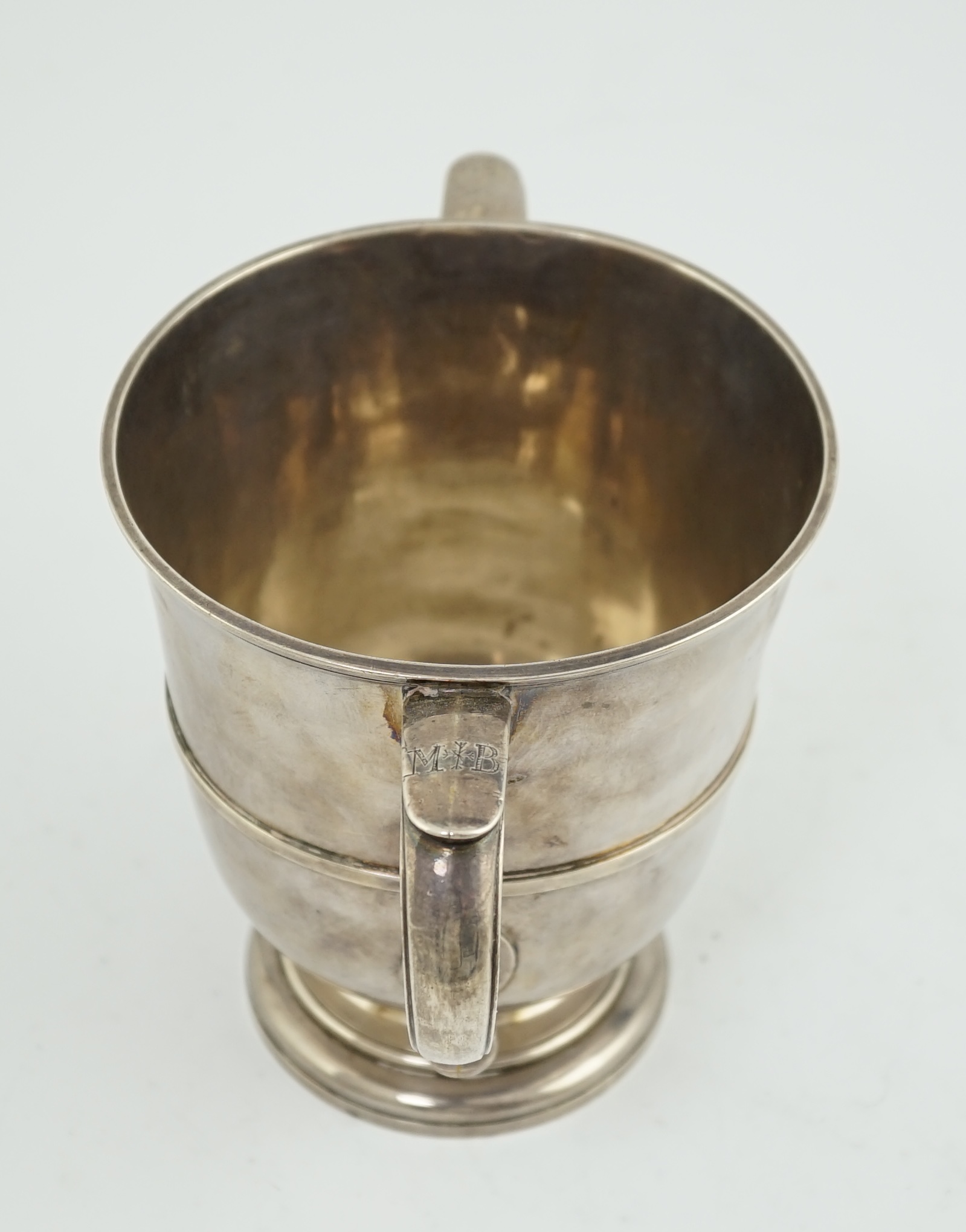 A late George I silver two handled cup, by William Fawdery